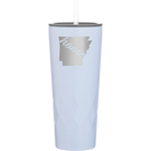 Laser etched landfall 20 oz vacuum insulated tumbler with 'Arkansas Home' design