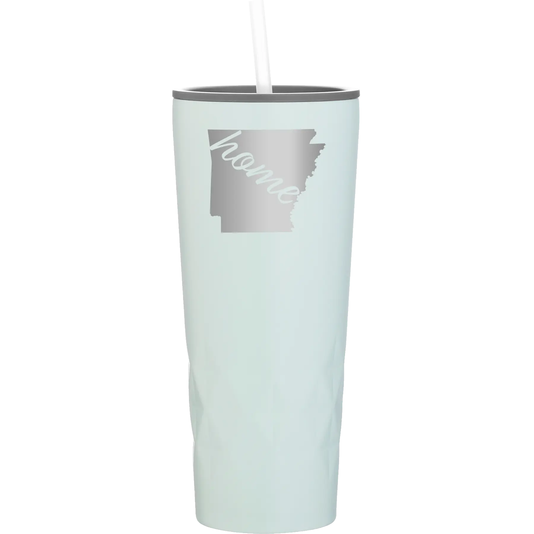 Laser etched meadow 20 oz vacuum insulated tumbler with 'Arkansas Home' design