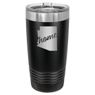 Laser etched black 20 oz vacuum insulated tumbler with 'Arizona Home' design