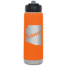 Laser etched orange 20 oz vacuum insulated water bottle with 'Arizona Home' design