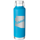 Laser etched aqua 24 oz vacuum insulated water bottle with 'Arizona Home' design