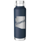 Laser etched navy 24 oz vacuum insulated water bottle with 'Arizona Home' design