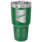 Laser etched green 30 oz vacuum insulated tumbler with 'Arizona Home' design