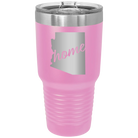 Laser etched light purple 30 oz vacuum insulated tumbler with 'Arizona Home' design