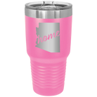 Laser etched pink 30 oz vacuum insulated tumbler with 'Arizona Home' design