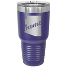 Laser etched purple 30 oz vacuum insulated tumbler with 'Arizona Home' design