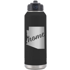 Laser etched black 32 oz vacuum insulated water bottle with 'Arizona Home' design