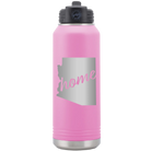 Laser etched light purple 32 oz vacuum insulated water bottle with 'Arizona Home' design