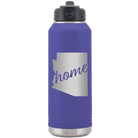 Laser etched purple 32 oz vacuum insulated water bottle with 'Arizona Home' design
