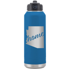 Laser etched royal blue 32 oz vacuum insulated water bottle with 'Arizona Home' design