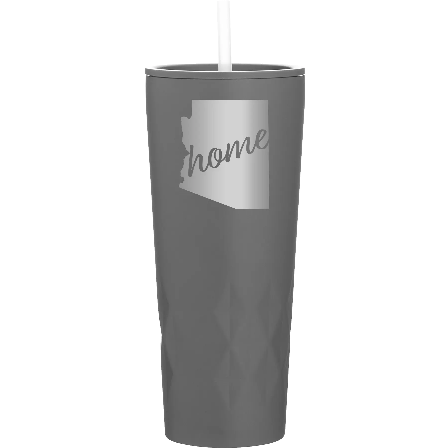 Laser etched slate 20 oz vacuum insulated tumbler with 'Arizona Home' design