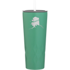 Laser etched forage 20 oz vacuum insulated tumbler with 'Alaska Home' design