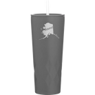 Laser etched slate 20 oz vacuum insulated tumbler with 'Alaska Home' design