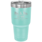 Personalized teal 30 oz vacuum insulated tumbler with 'Mrs and Mrs' design