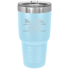 Personalized light blue 30 oz vacuum insulated tumbler with 'Mr and Mr' design