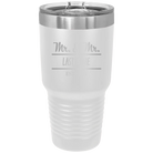 Personalized white 30 oz vacuum insulated tumbler with 'Mr and Mr' design