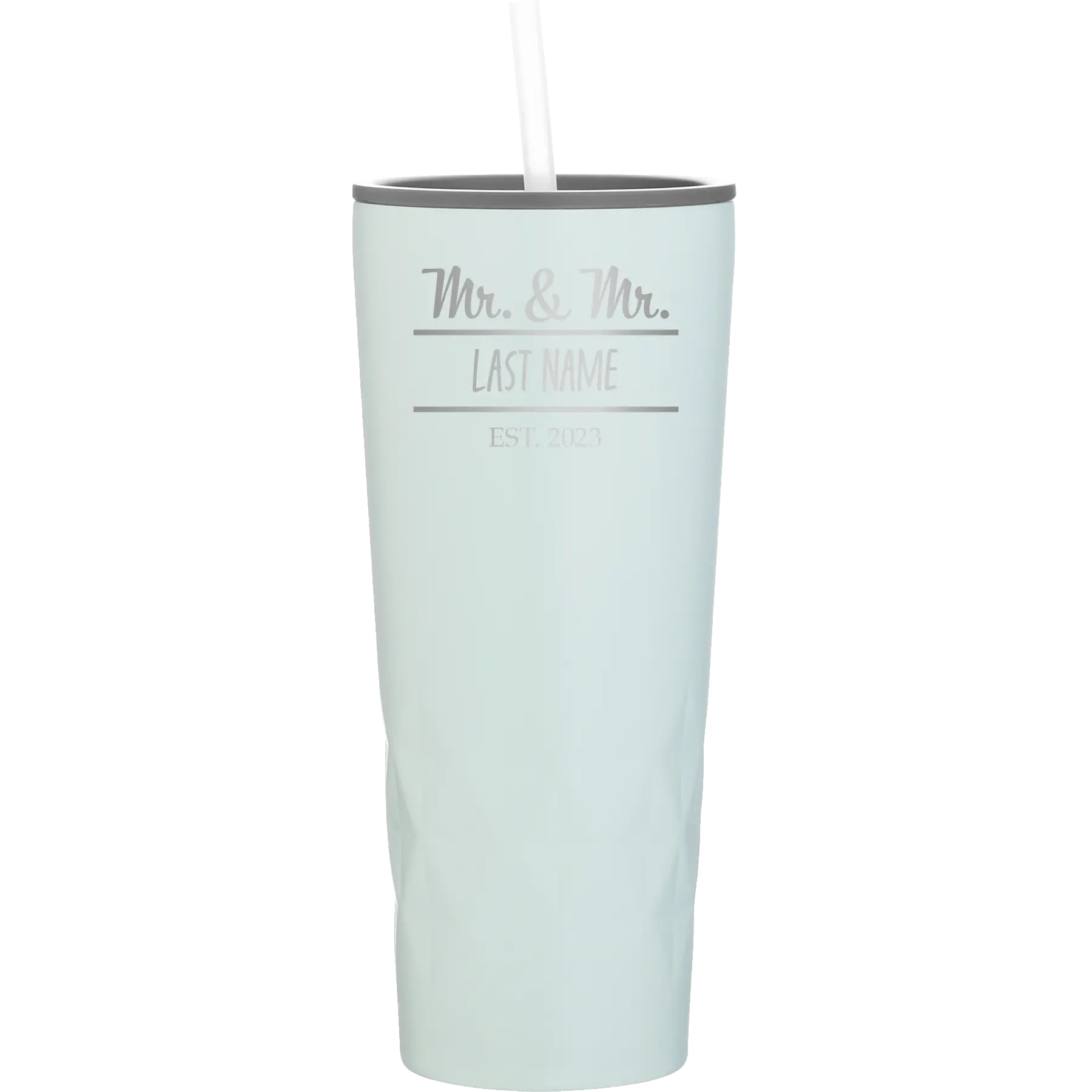 Personalized meadow 20 oz vacuum insulated tumbler with 'Mr and Mr' design