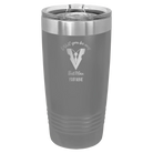 Personalized dark gray 20 oz vacuum insulated tumbler with 'Will You Be Best Man' design