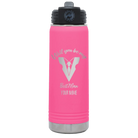 Personalized pink 20 oz vacuum insulated water bottle with 'Will You Be Best Man' design