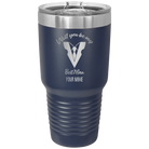 Personalized navy 30 oz vacuum insulated tumbler with 'Will You Be Best Man' design