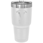 Personalized white 30 oz vacuum insulated tumbler with 'Will You Be Best Man' design