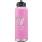 Personalized light purple 32 oz vacuum insulated water bottle with 'Will You Be Best Man' design