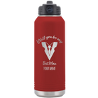 Personalized maroon 32 oz vacuum insulated water bottle with 'Will You Be Best Man' design