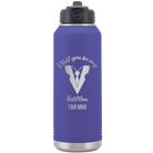 Personalized purple 32 oz vacuum insulated water bottle with 'Will You Be Best Man' design