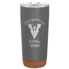 Personalized storm gray 20 oz vacuum insulated tumbler with 'Will You Be Best Man' design