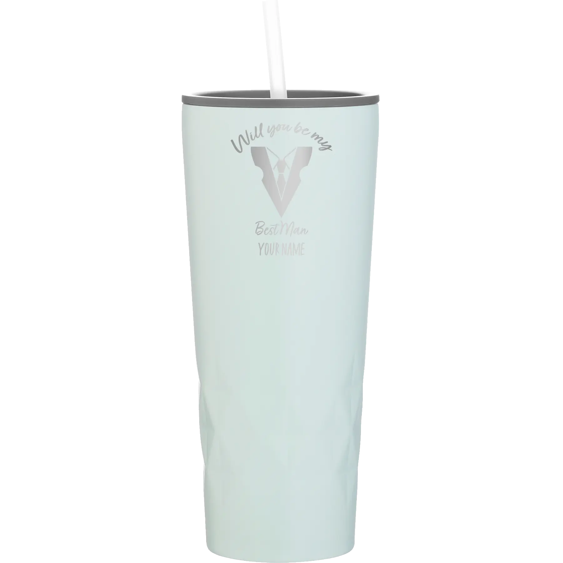 Personalized meadow 20 oz vacuum insulated tumbler with 'Will You Be Best Man' design