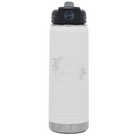 Laser etched white 20 oz vacuum insulated water bottle with 'Mother of the Groom' design