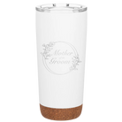 Laser etched white 20 oz vacuum insulated tumbler with 'Mother of the Groom' design