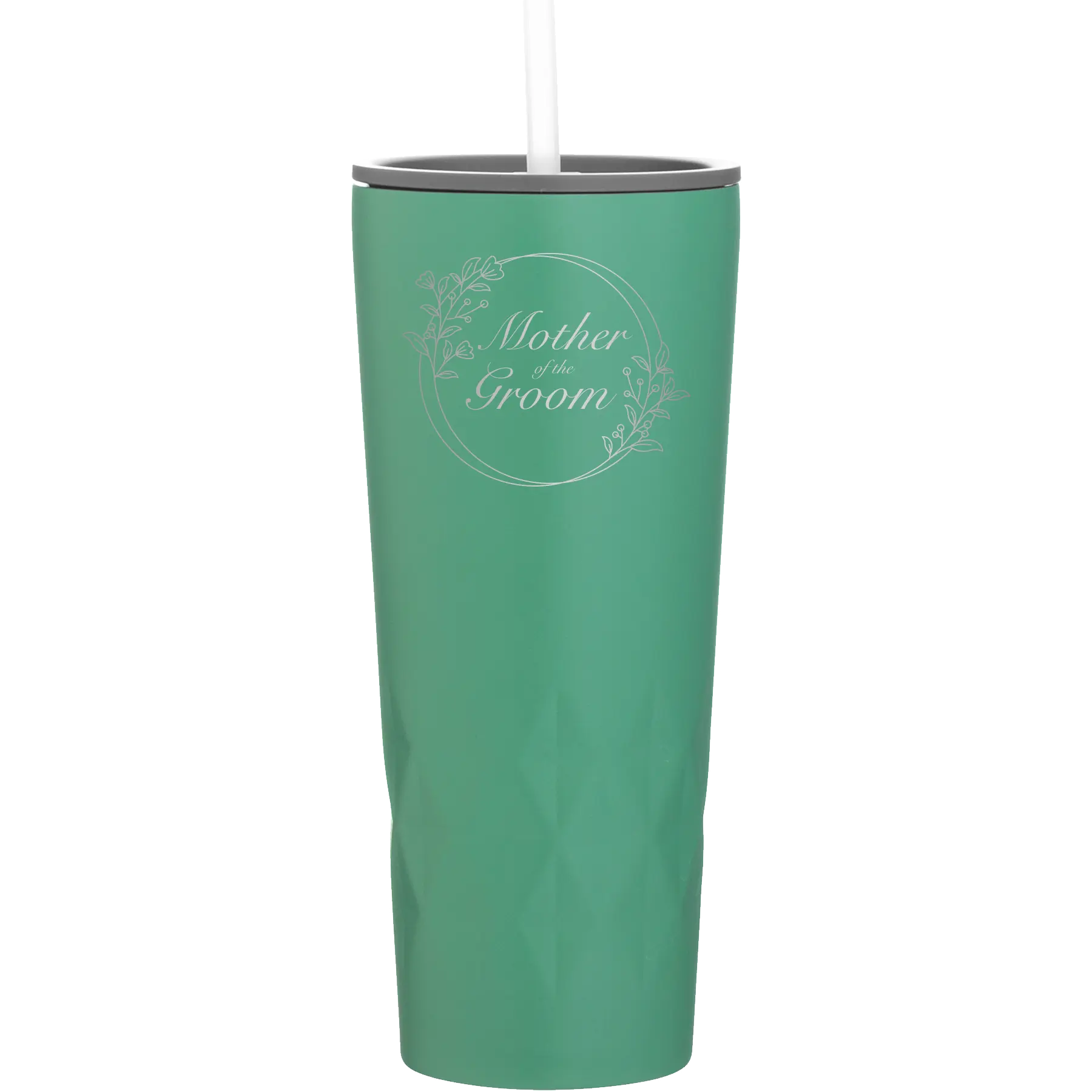 Laser etched forage 20 oz vacuum insulated tumbler with 'Mother of the Groom' design