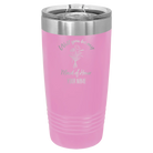 Personalized light purple 20 oz vacuum insulated tumbler with 'Will you be' design