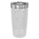 Personalized white 20 oz vacuum insulated tumbler with 'Will you be' design
