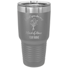 Personalized dark gray 30 oz vacuum insulated tumbler with 'Will you be' design