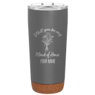 Personalized storm gray 20 oz vacuum insulated tumbler with 'Will you be' design