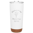 Personalized white 20 oz vacuum insulated tumbler with 'Will you be' design