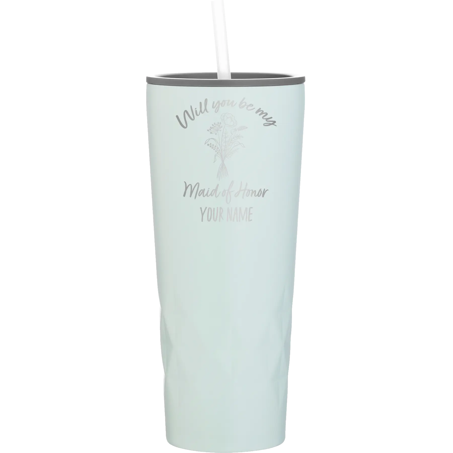 Personalized meadow 20 oz vacuum insulated tumbler with 'Will you be' design