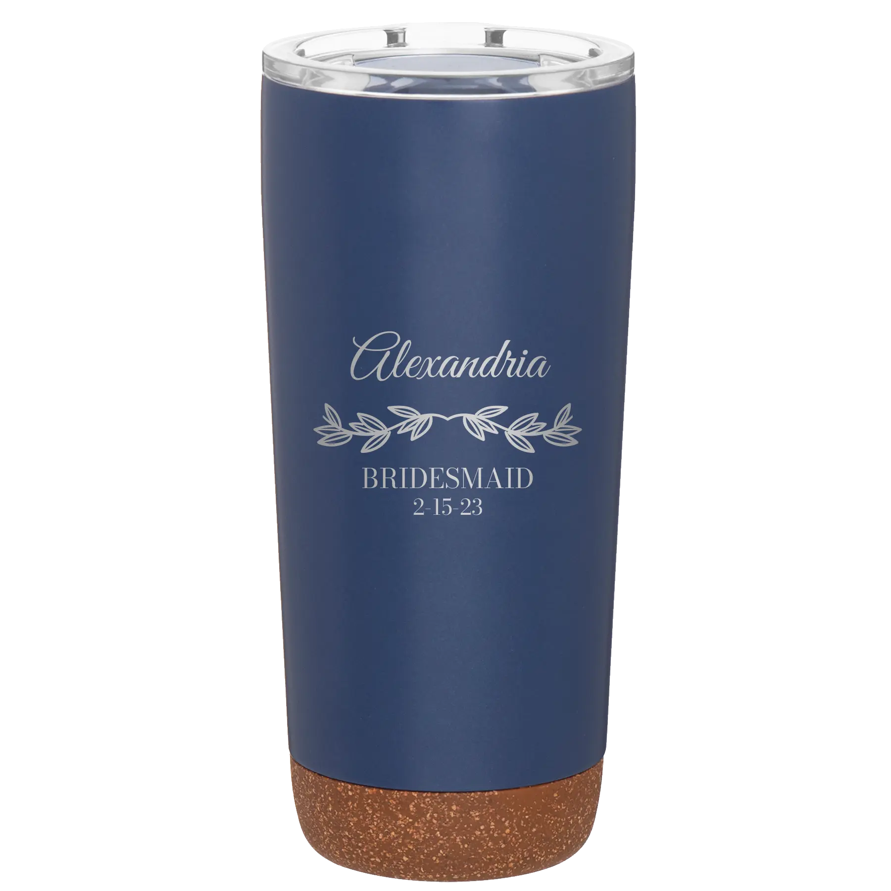 Personalized constellation 20 oz vacuum insulated tumbler with 'BRIDESMAID DATE' design