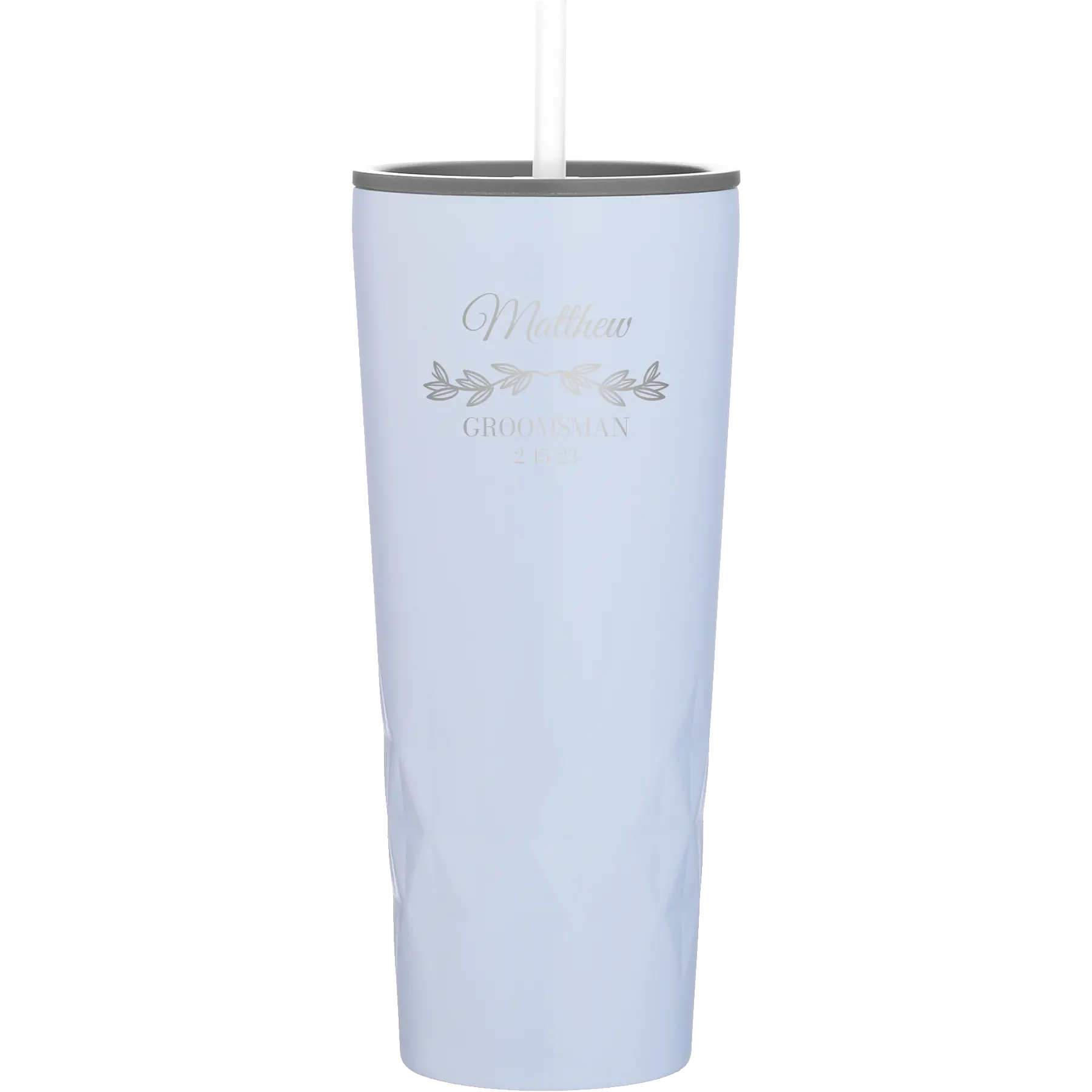 Personalized landfall 20 oz vacuum insulated tumbler with 'GROOMSMAN DATE' design