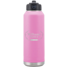 Personalized light purple 32 oz vacuum insulated water bottle with 'Family est' design