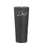 Personalized black 20 oz vacuum insulated tumbler with 'Dad Est' design