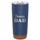 Laser etched constellation 20 oz vacuum insulated tumbler with 'Tennis Dad2' design
