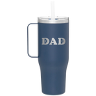 Laser etched constellation 40 oz vacuum insulated tumbler mug with 'Tennis Dad' design