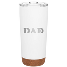 Laser etched white 20 oz vacuum insulated tumbler with 'Tennis Dad' design