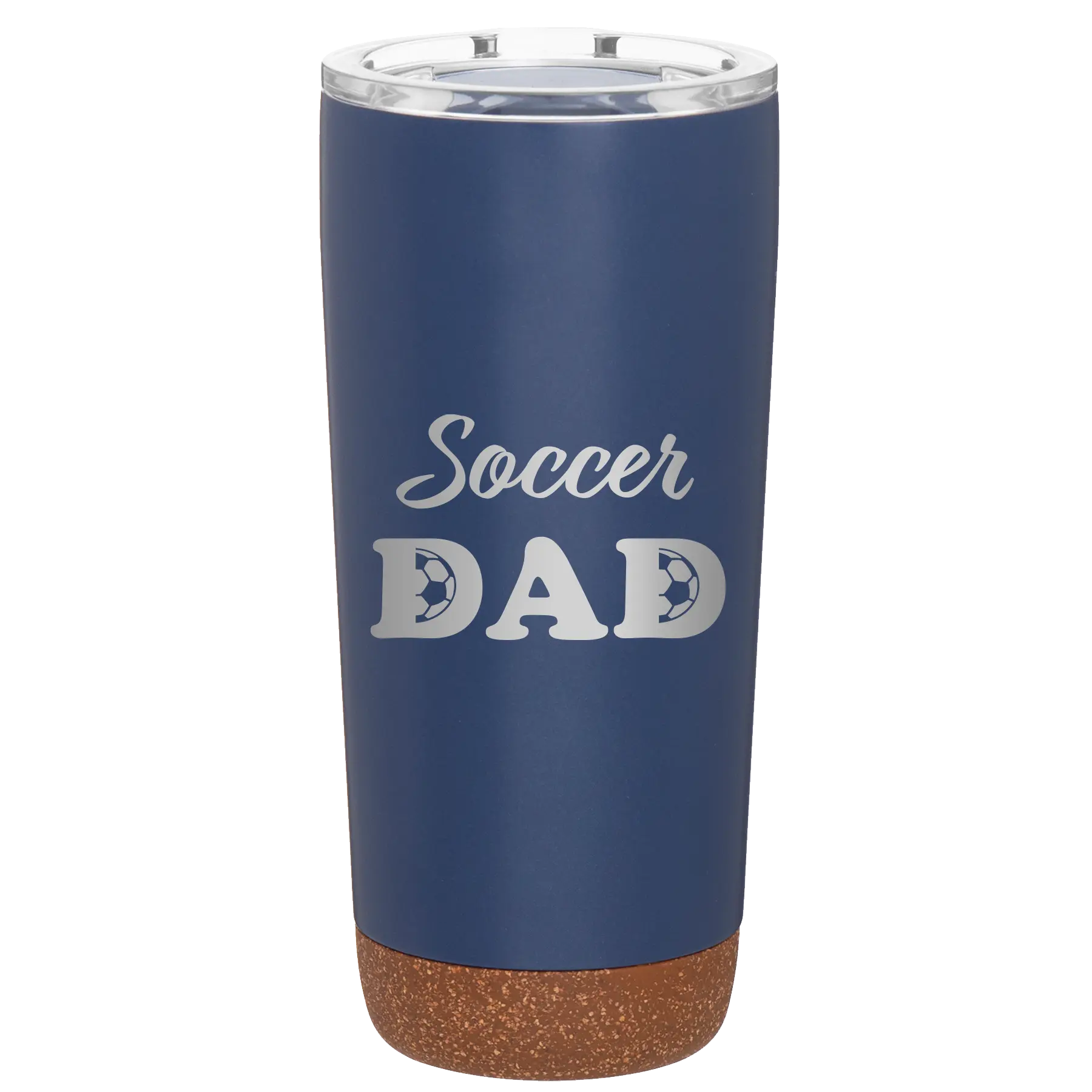 Laser etched constellation 20 oz vacuum insulated tumbler with 'Soccer Dad2' design