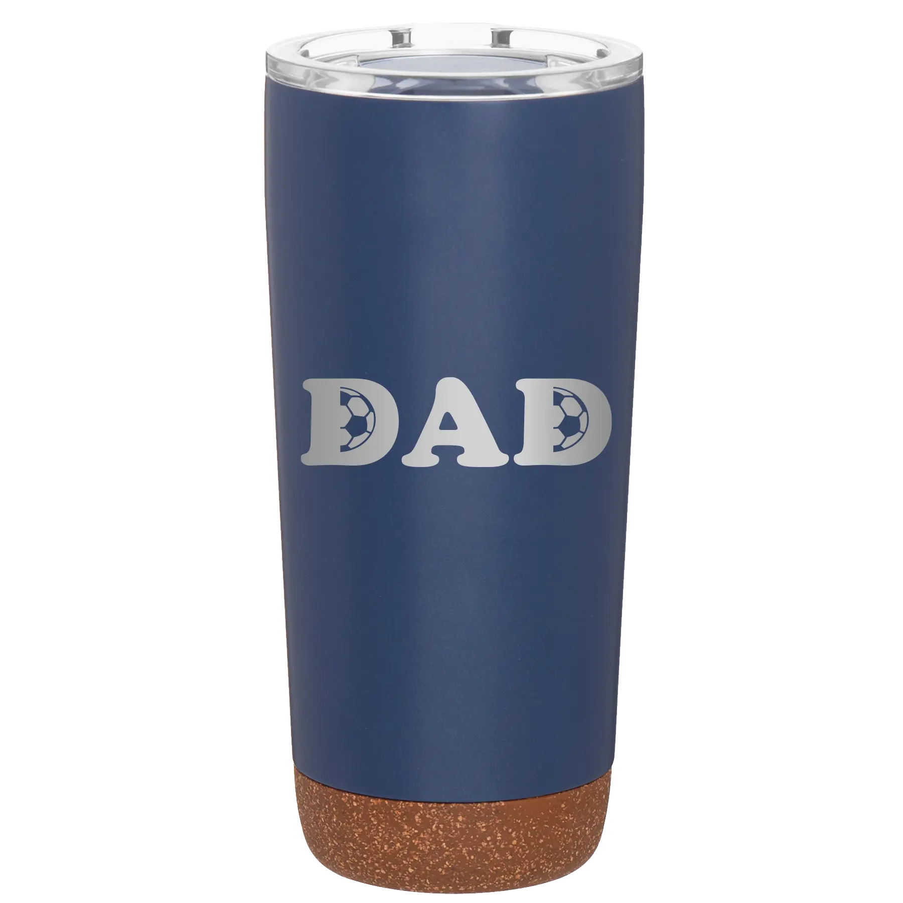 Laser etched constellation 20 oz vacuum insulated tumbler with 'Soccer Dad' design