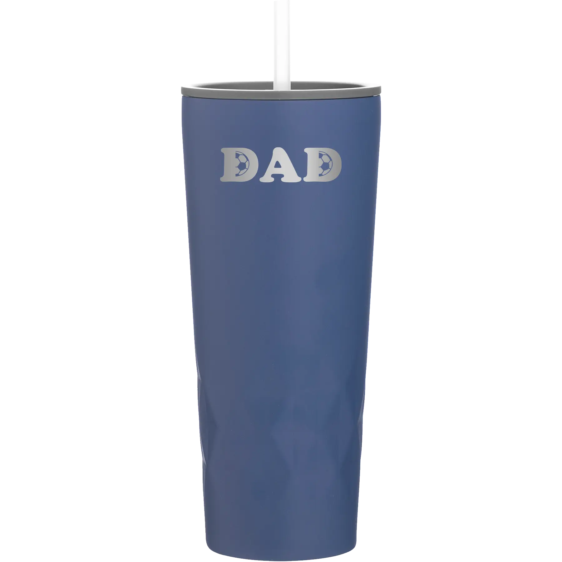 Laser etched constellation 20 oz vacuum insulated tumbler with 'Soccer Dad' design
