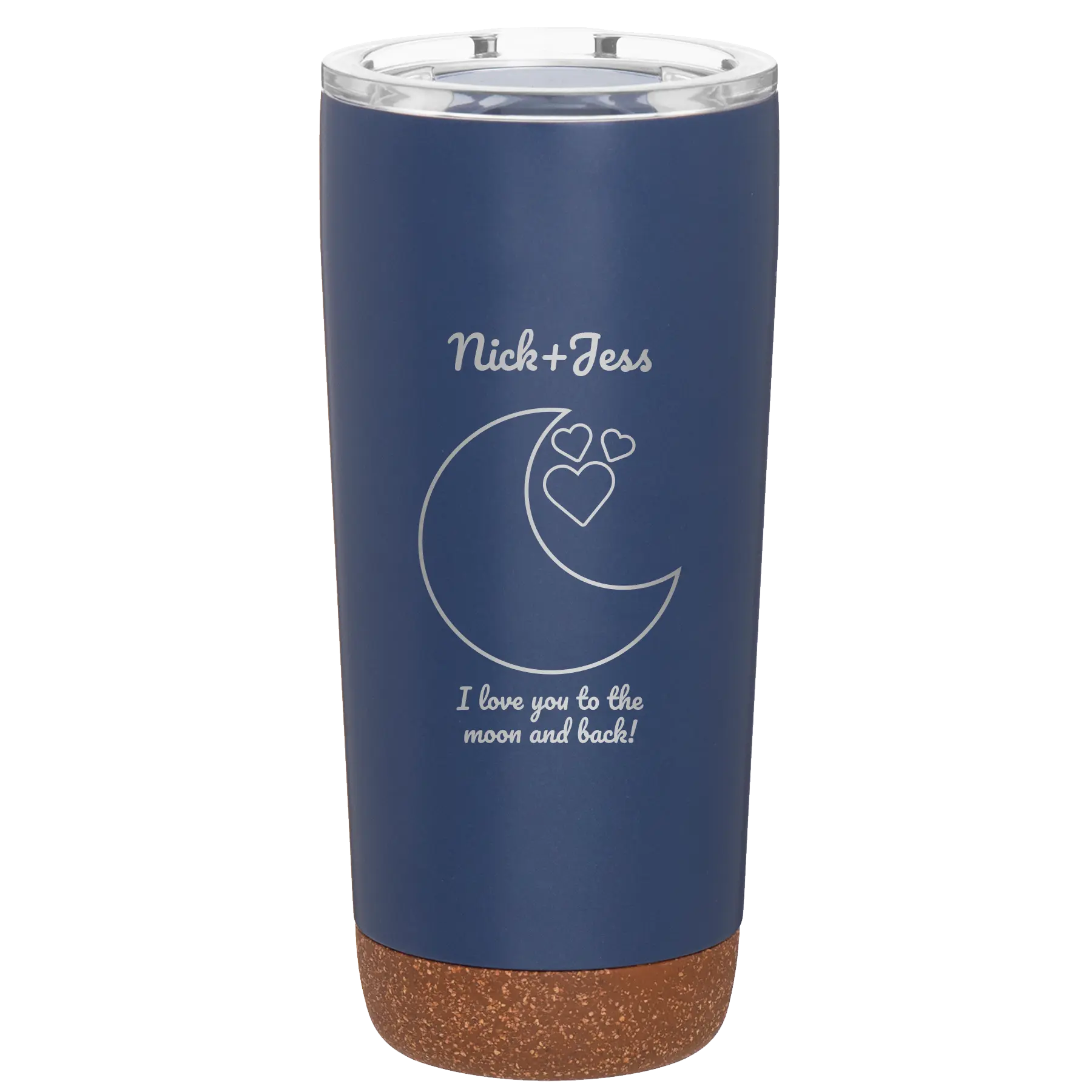 Personalized constellation 20 oz vacuum insulated tumbler with 'Love You To the Moon' design